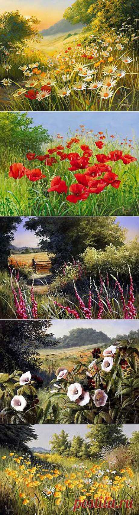 живопись цветы пейзаж поле Mary Dipnall | Интересные Картинки. Фотографии, обои на рабочий стол, рисунки и графика