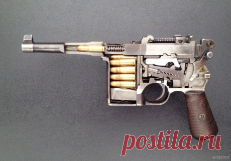 Mauser C96 Bolo в разрезе