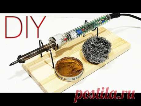 Nice DIY project! A Soldering Iron Stand making at home!