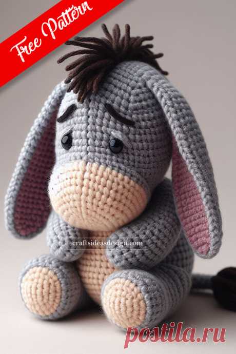 Eeyore Amigurumi - Free Pattern