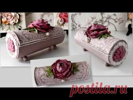 DIY/Amazing Jewelry Box from Pringles tube/Air dry clay creations