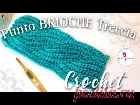 Tutorial treccia Punto Brioche  all'Uncinetto