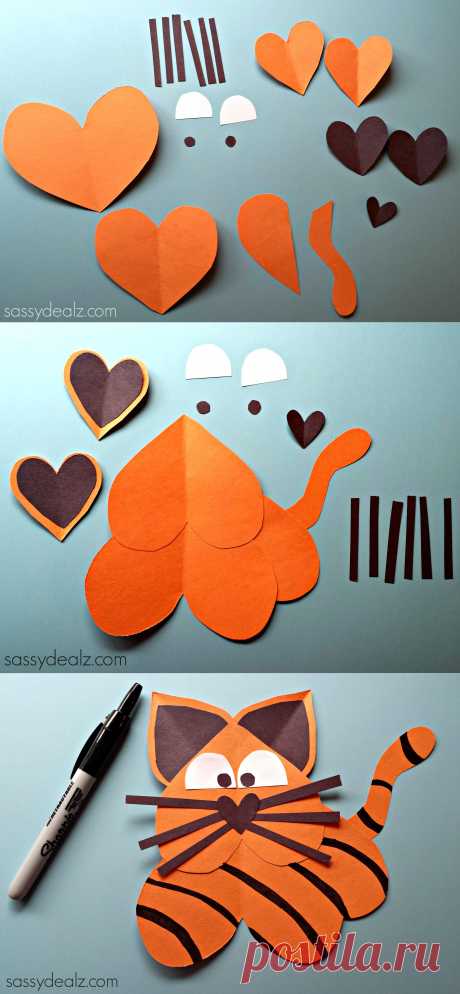 Heart Tiger Craft For Kids - Crafty Morning