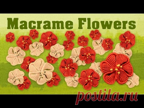 How to Make a Macramé Flower ✿ Fiore ✿ Fleur ✿ Flor ✿ Blume ✿ Цветок