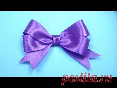 Как сделать БАНТИК ИЗ ЛЕНТЫ любого размера / Satin ribbon Bow DIY