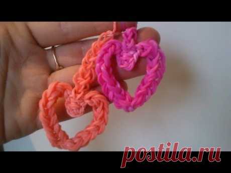 Сердечко на станке , Радужки rainbow loom