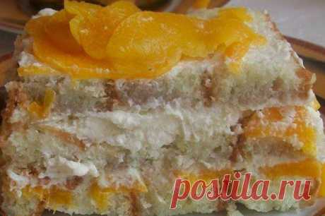 Рецепт Персиковый торт без выпечки , на сайте Good Recept.