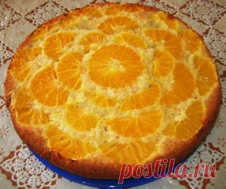 Апельсиновый перевернутый пирог (рецепт с фото).