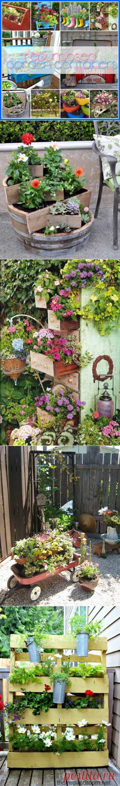 Repurposed Garden Containers Tons of Great ideas for your plants - The Cottage Market