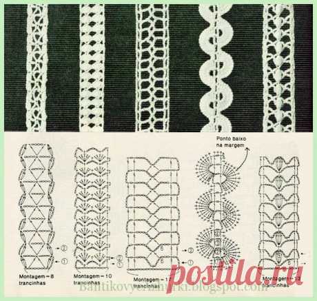 BantikovyeAzhurki.blogspot.com: Обвязка края, тесьма, кружево крючком(часть 1).
