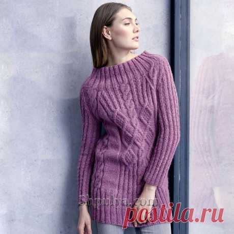 Удлиненные пуловеры спицами для женщин. Вязаные модели для женщин с описанием и схемами - женские удлиненные пуловеры спицами и женские удлиненные свитеры.