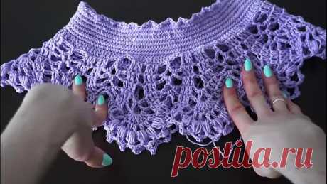 Детская юбка крючком - Crochet ruffled skirt
