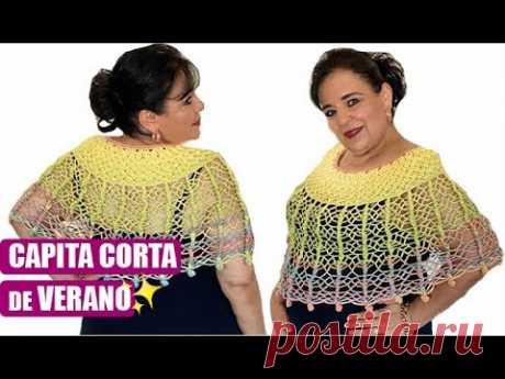 COMO TEJER ESTA CAPITA CORTA DE VERANO - GANCHILLO FACIL Y RAPIDO - CON FAIR COTTON CRAFT DE KATIA - YouTube