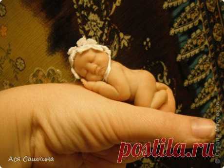 Младенец из полимерной глины. МК от Анастасии Меренковой.