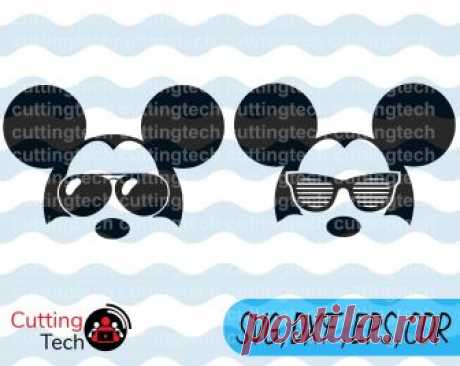 Cool Mickey Mouse with glases svg cut file, disney cartoon, mickey svg, dxf, eps, , Cameo, Silhouette, Corel Draw file, Instant Download de cuttingtech en Etsy Studio