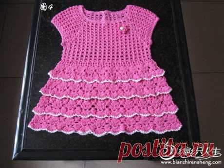 Розовое платье для малышки с рюшами. Летнее платье с воланами для девочки на 1 год