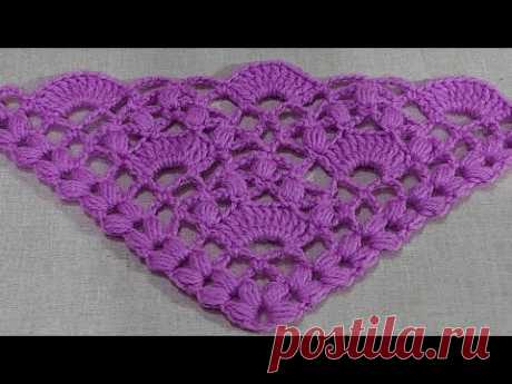 Crochet an easy shawl step by step