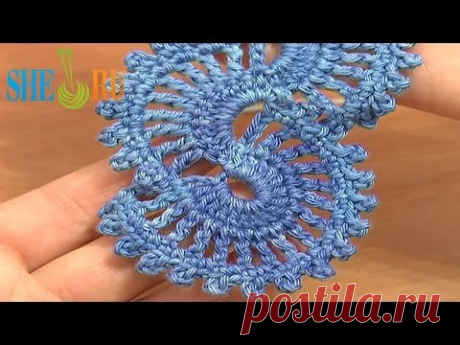 Crochet Tape Lace Tutorial 5 part 1 of 2 Crochet Motifs - YouTube