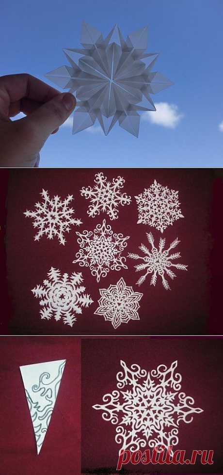 Простые схемы для красивых снежинок! Как сделать красивые Новогодние снежинки!!!.