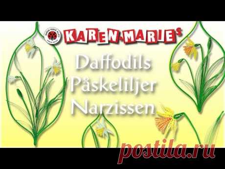 Quilling Daffodils I Karen-Marie Klip & Papir