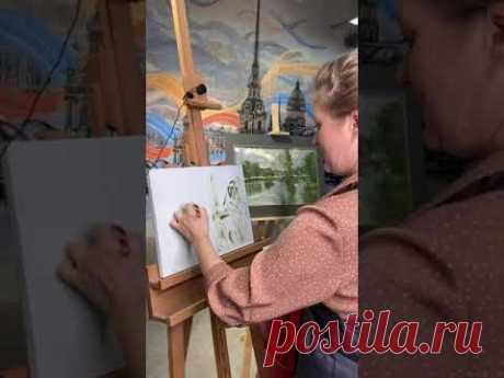 Пейзаж масляными красками с Тамарой Камаевой тематическим набором «Мастер-Класс» - «Пленэр»