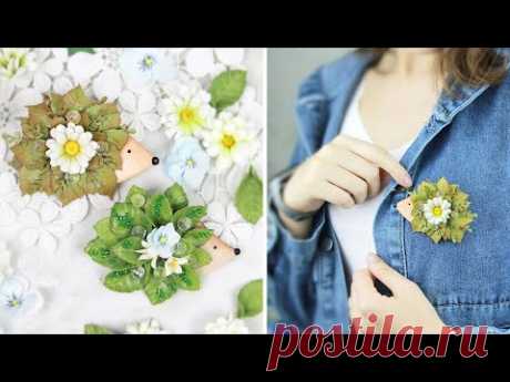 Брошки Ёжики из фоамирана / аксессуары из фоамирана / foamiran brooch handmade / goma EVA / foami