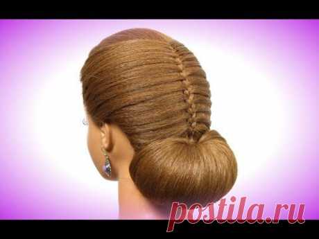 Bridal wedding updo. Hairstyles for long medium hair. Updo hairstyles. - YouTube