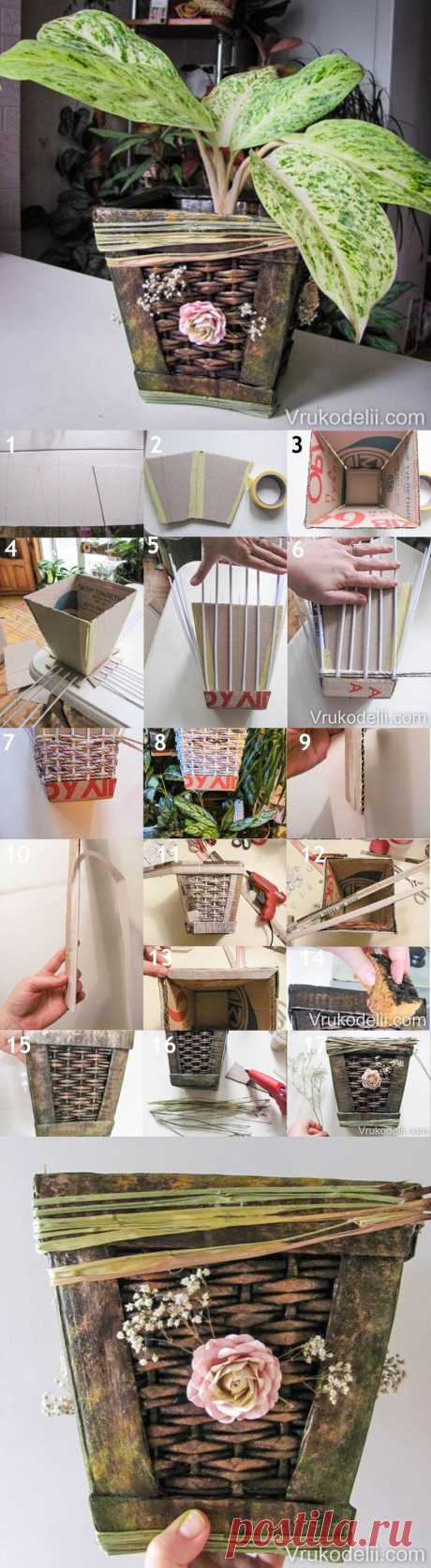 DIY Retro Paper Planter from Old Newspaper | www.FabArtDIY.com