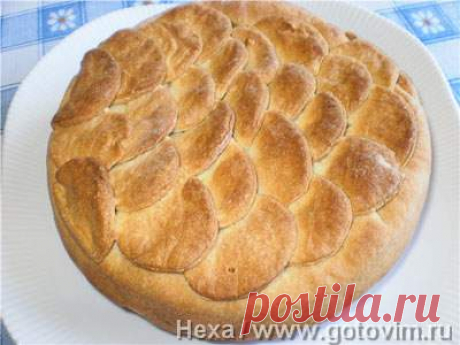 Пирог с начинкой из печени трески, риса, яиц и зелёного лука - Простые рецепты Овкусе.ру
