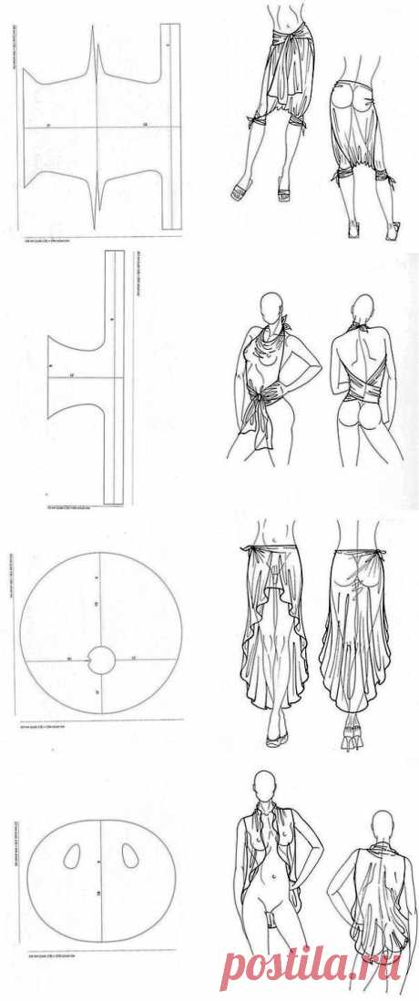 10 простых выкроек для летних нарядов (продолжение) / Простые выкройки /