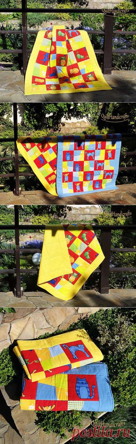 Beautiful handmade baby quilt by QuiltHandicrafts on Etsy