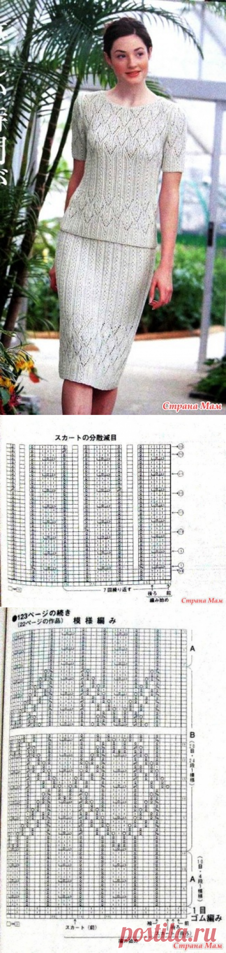 Вяжем вместе теплую прямую юбку простым узором. - Вяжем вместе он-лайн - Страна Мам