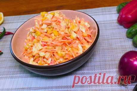 Салат с крабовыми палочками - пошаговый рецепт с фото