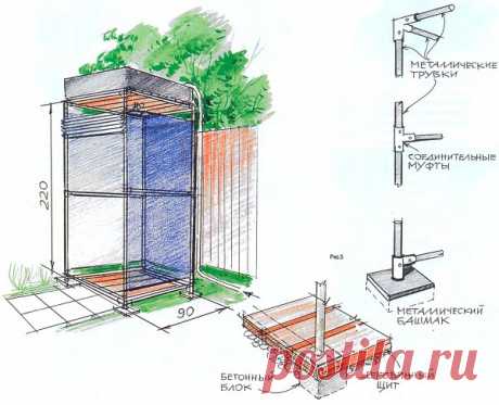 Дачный оазис: строим летний душ на участке