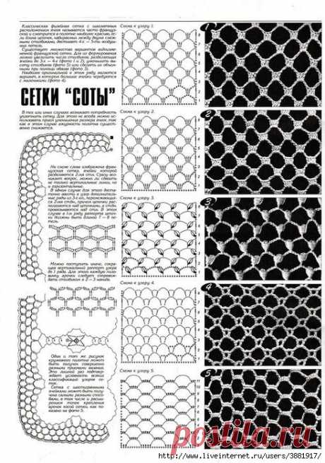 Сетки-соты. Ирландское кружево