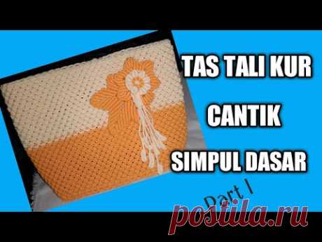 DIY TAS TALI KUR DENGAN SIMPUL DASAR UNTUK PEMULA//STEP BY STEP// PART 1