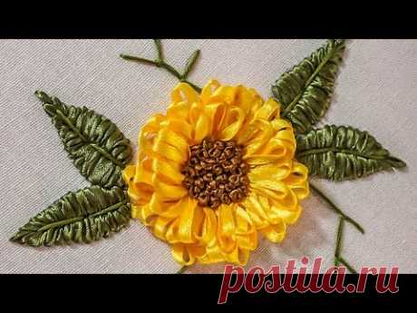 Embroidery Designs | DIY Ribbon Flower | HandiWorks #71