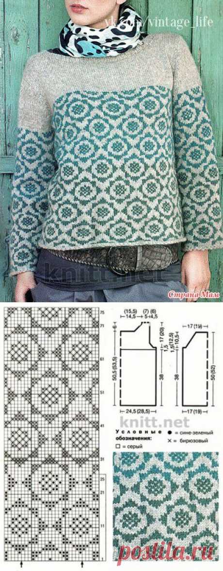 Жаккардовый свитер - Вязание - Страна Мам
