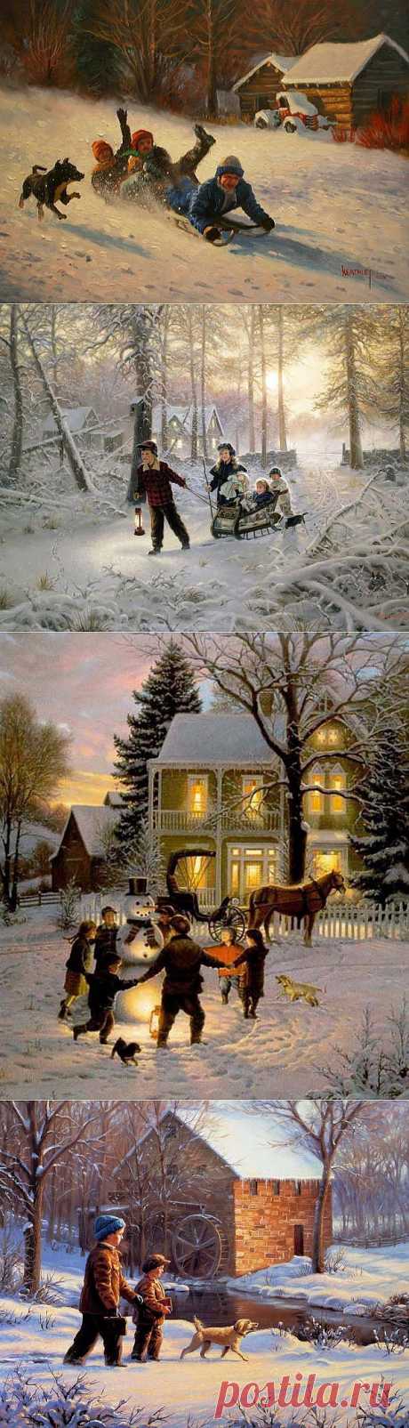 Американский художник Mark Keathle. Зима..