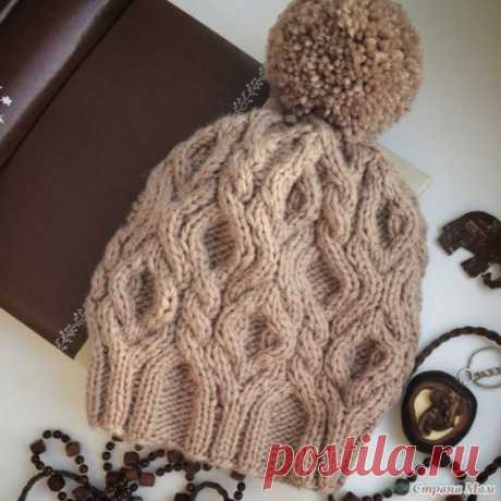 Шапка с косами спицами — Красивое вязание