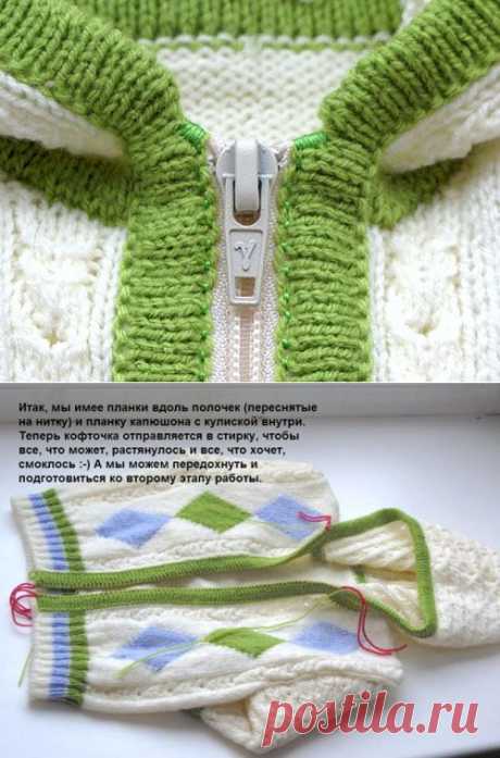 Как вшить молнию в вязаное изделие