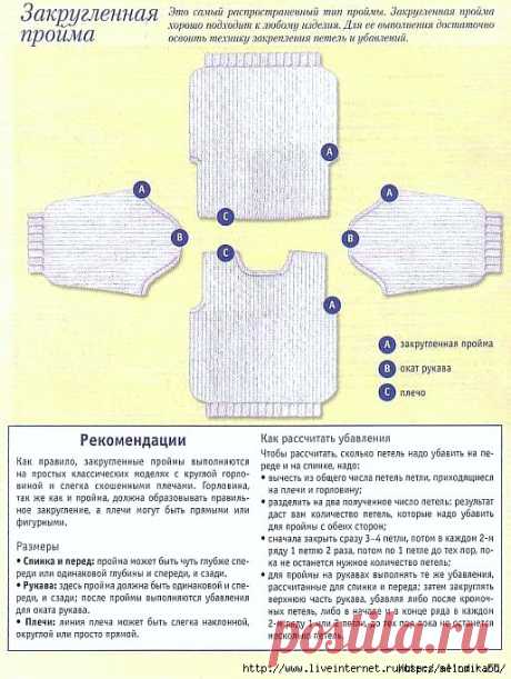 Учимся вязать рукава и проймы