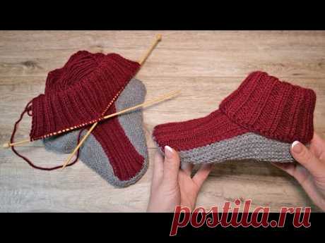 Носочки – следочки спицами | Socks - slippers knitting pattern