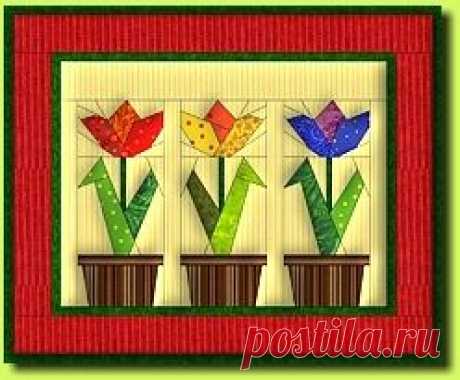 Regina Grewe - Textile Landscapes - Free Patterns - Tulips