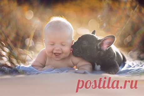 Невероятные фото малыша и щенка от Иветты Ивенс