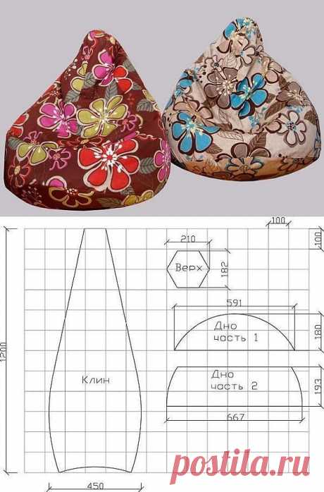 Сшить кресло-мешок довольно-таки легко!
Вам понадобится:...