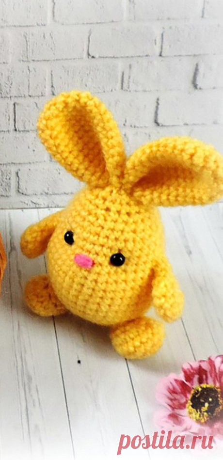 PDF Пасхальный кролик крючком. FREE crochet pattern; Аmigurumi animal patterns. Амигуруми схемы и описания на русском. Вязаные игрушки и поделки своими руками #amimore - заяц, зайчик, пасхальный кролик, зайчонок, зайка, маленький крольчонок к Пасхе.