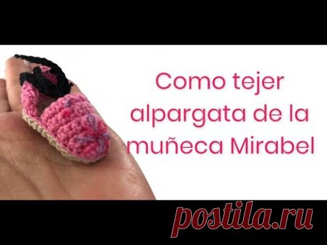 Como tejer alpargata de muñeca Mirabel amigurumis by Petus