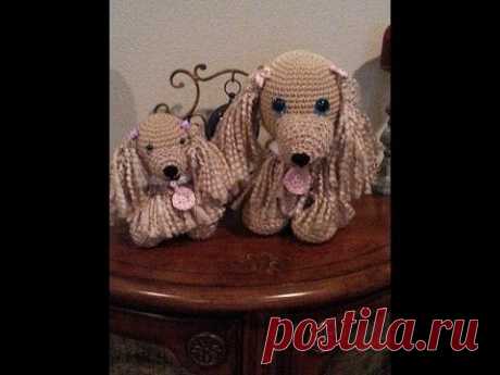 Crochet easy to follow Cocker Spaniel dog and puppy DIY tutorial part 1