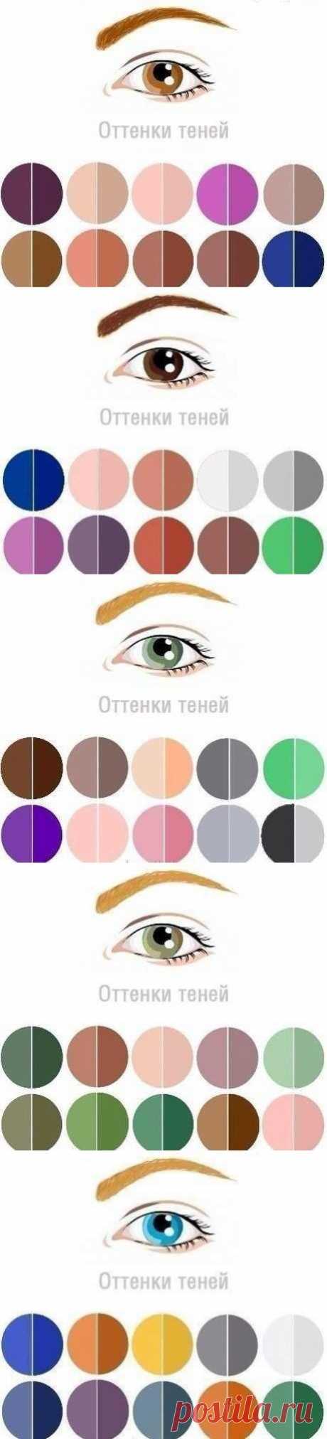 Оттенки теней под Ваш цвет глаз: | Женский журнал